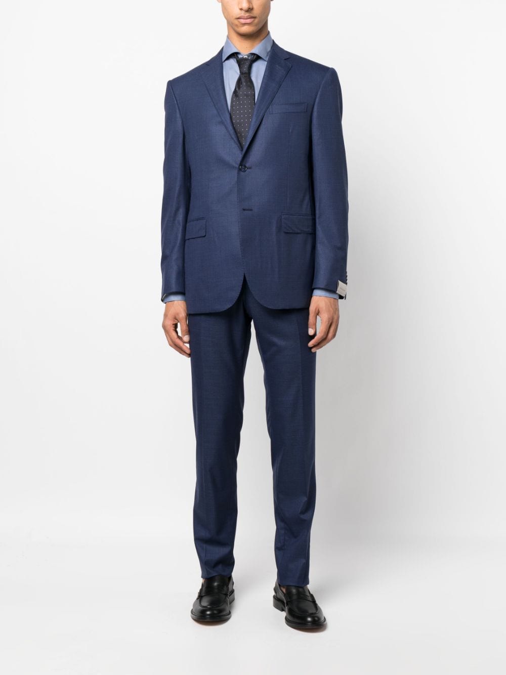 Shop Corneliani Single-breasted Suit In Blue