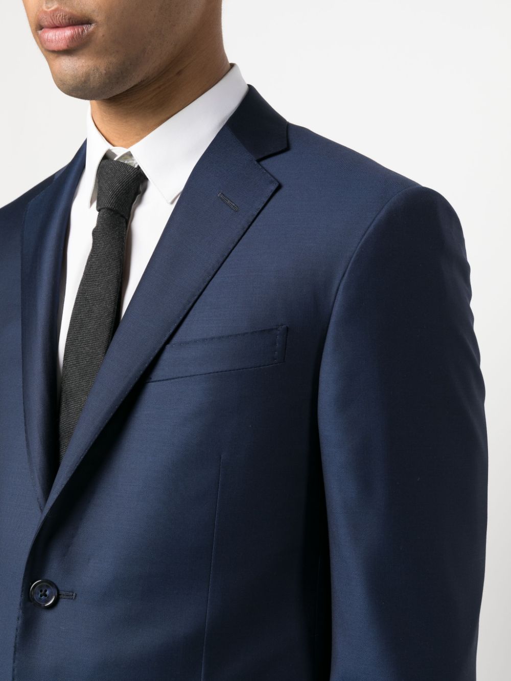 Shop Corneliani Single-breasted Slim-fit Suit In Blau