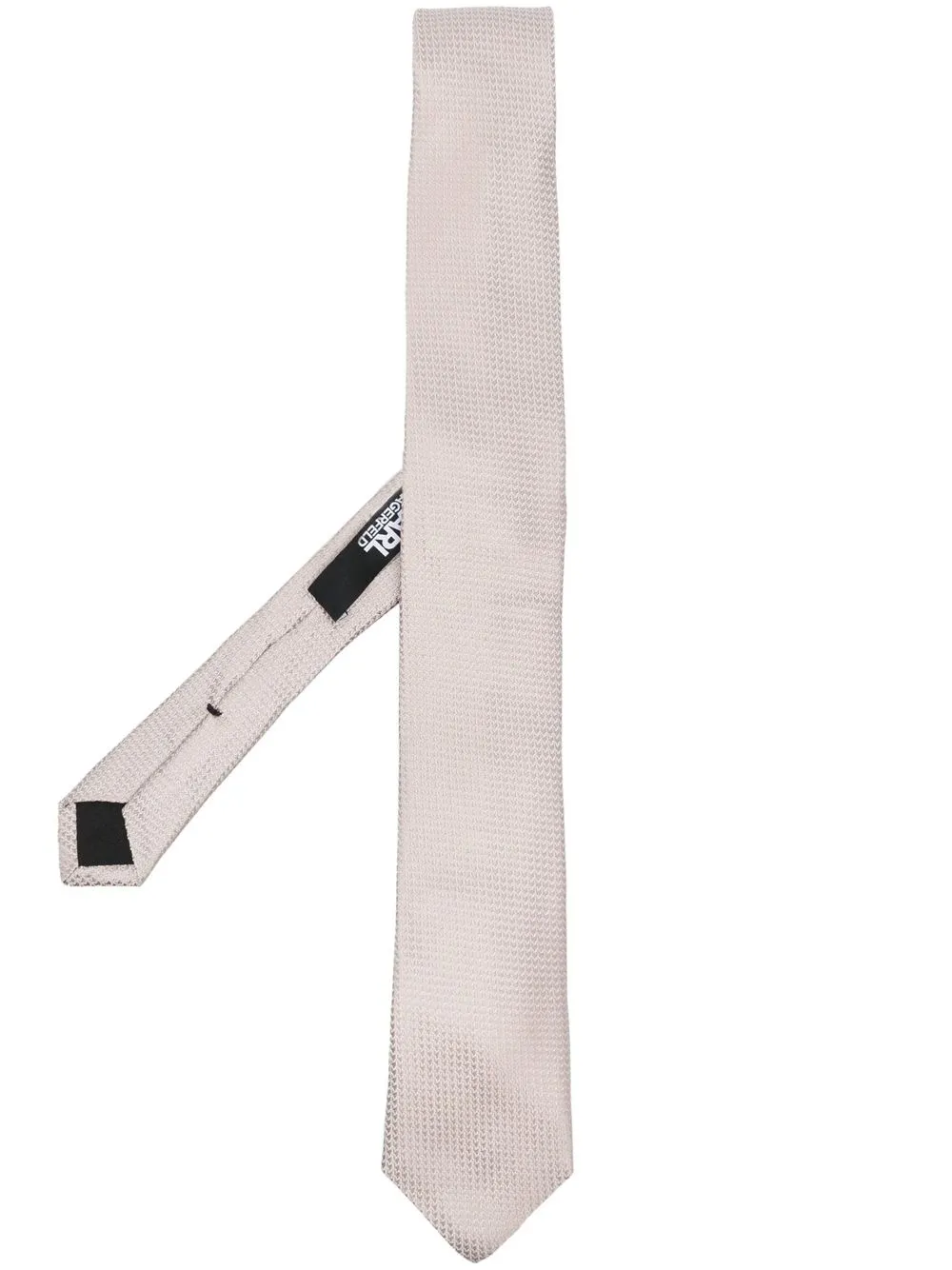 

Karl Lagerfeld jacquard silk tie - Neutrals