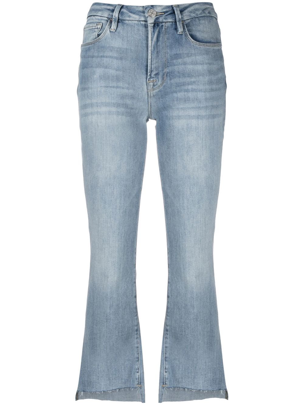 Shop Frame Cropped-leg Jeans In Blau