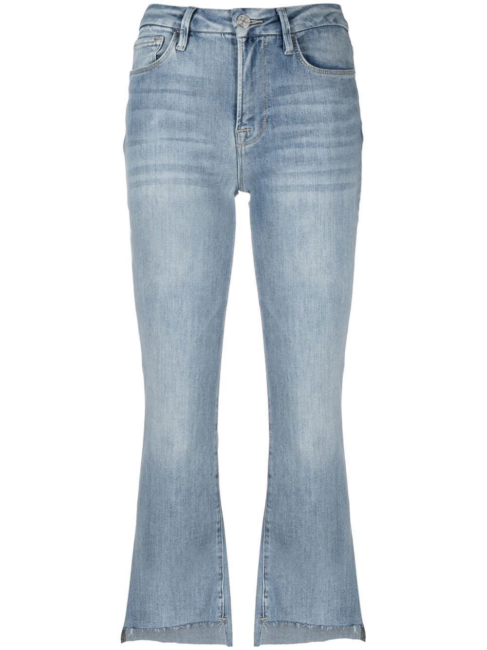 Shop Frame Cropped-leg Jeans In Blue