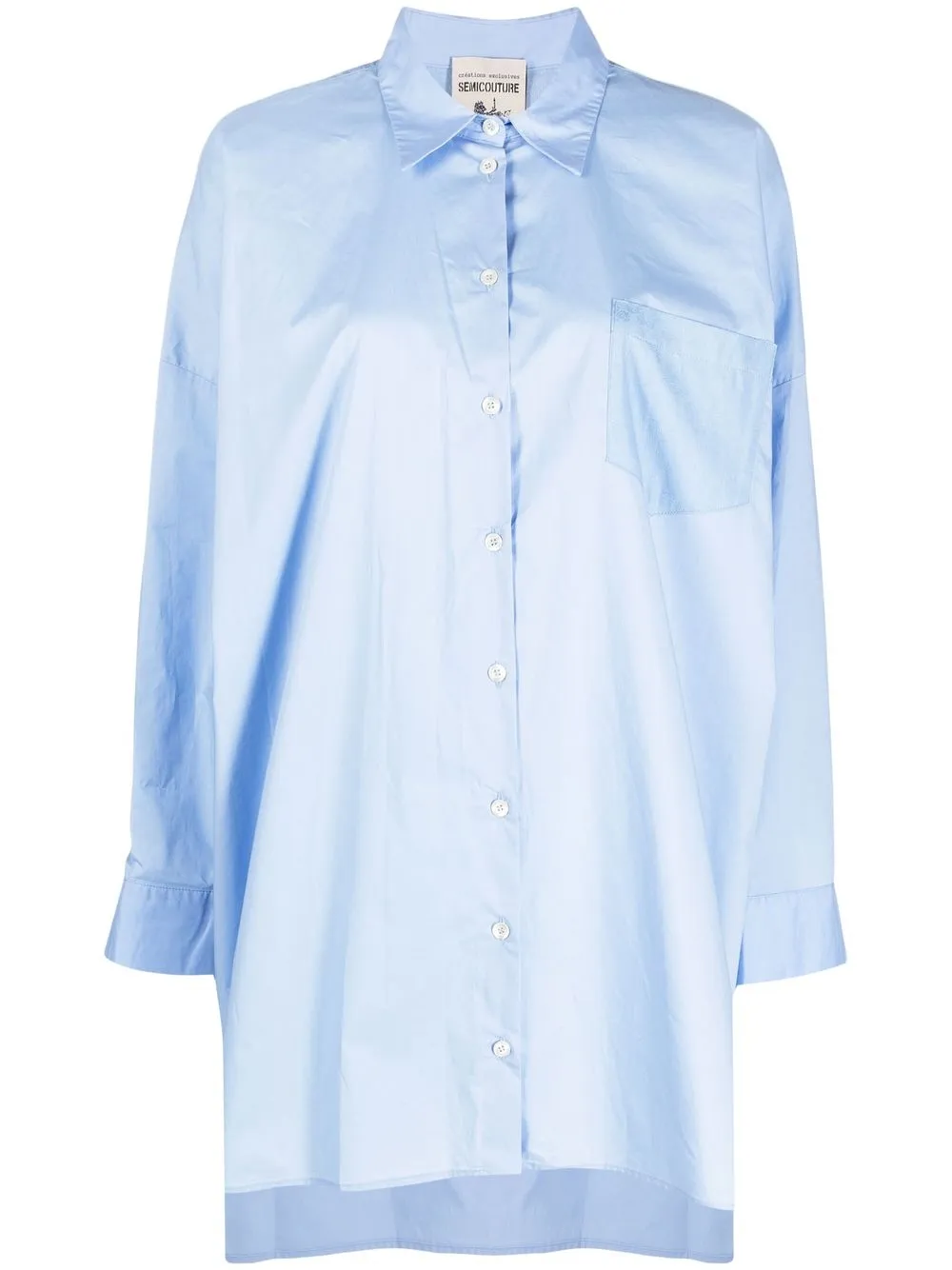 

Semicouture pocket cotton shirt - Blue