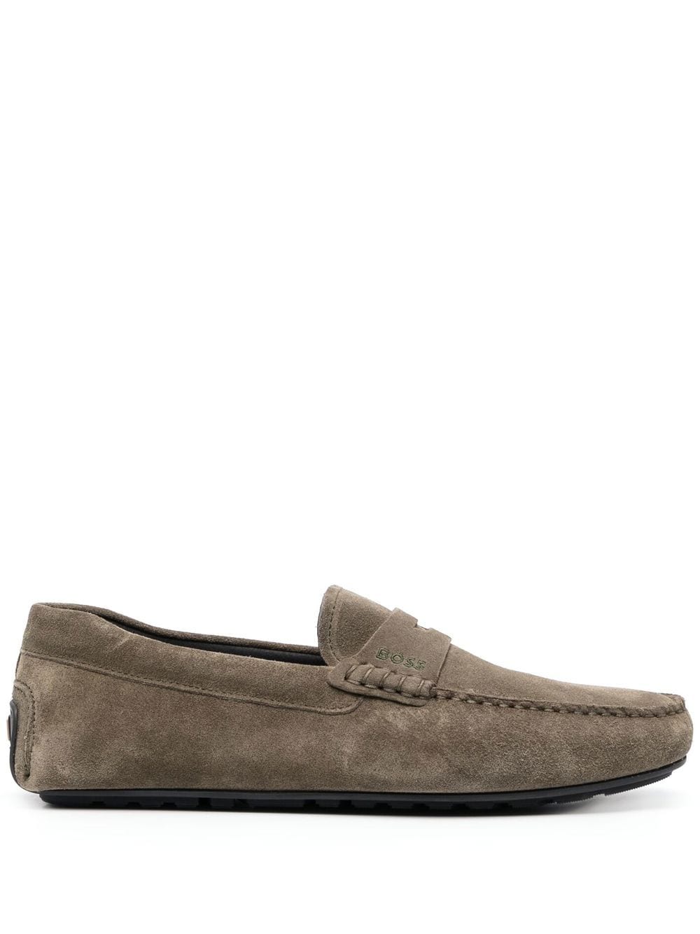 BOSS Suede Penny Loafers - Farfetch