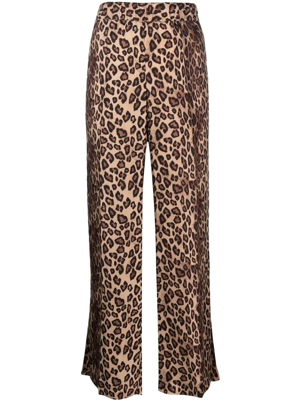 

Alberto Biani straight-leg silk trousers - Brown