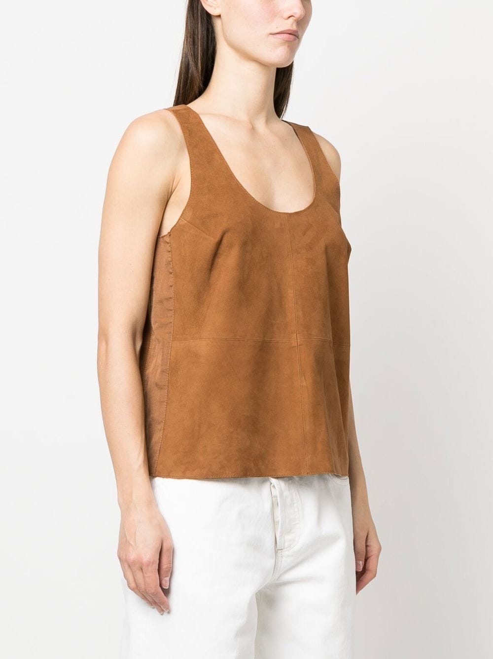Masikini  ✨New ABERCROMBIE & FITCH Faux Suede Cami Tank Top Brown Womens  Size XS