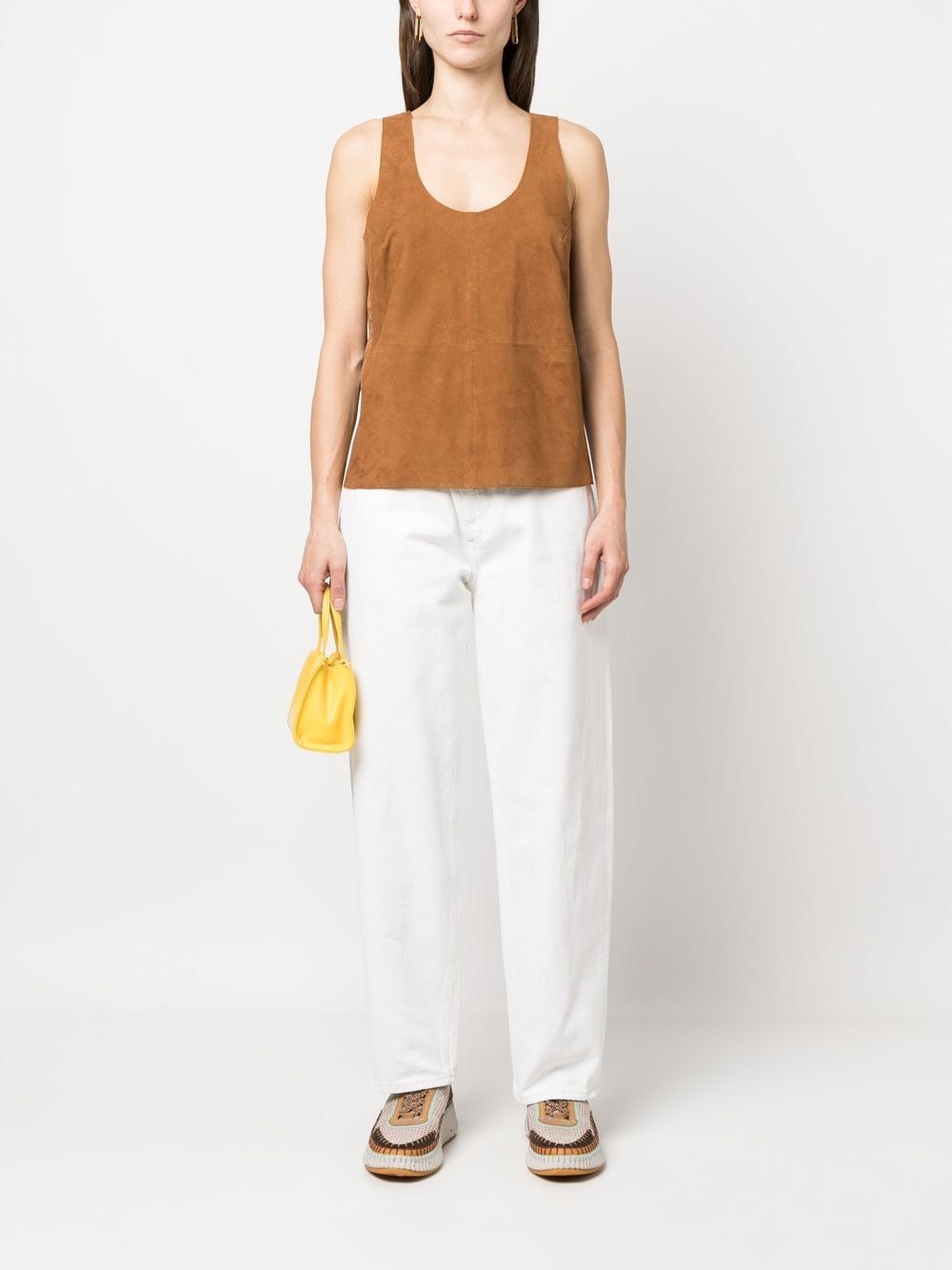 Image 2 of STAND STUDIO tan suede tank top