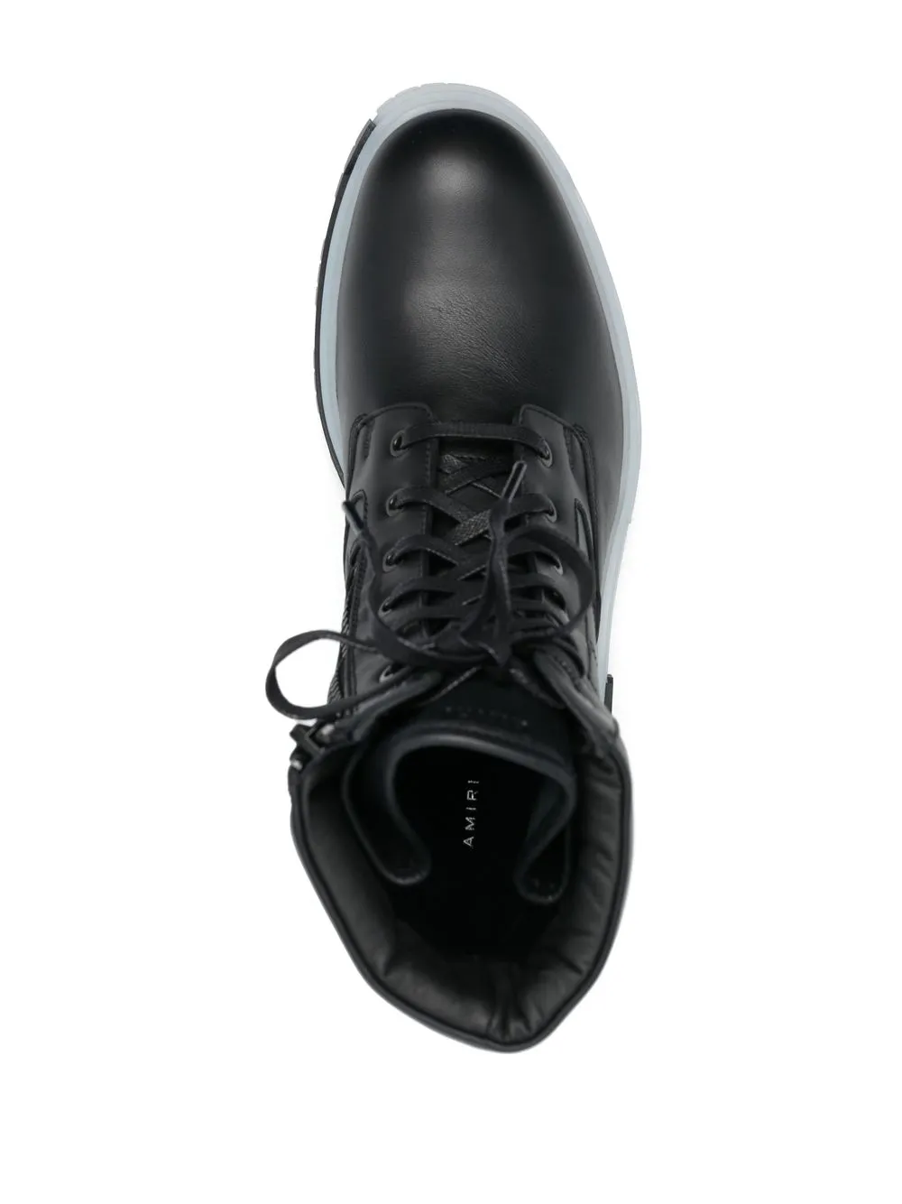 Amiri Leather Combat Boots In 黑色