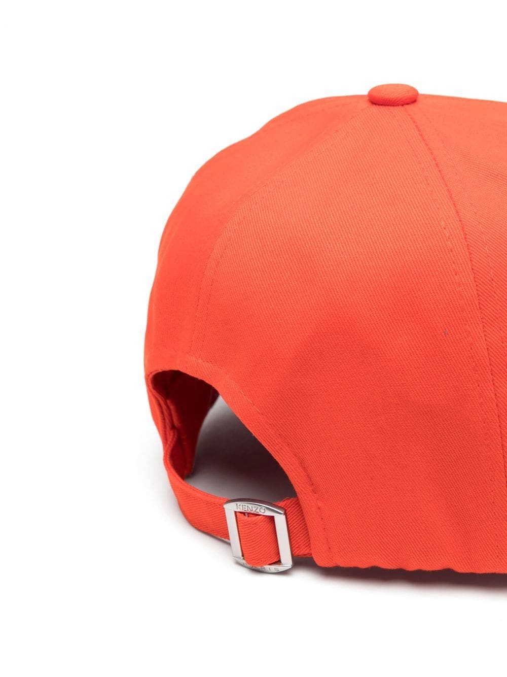 Shop Kenzo Embroidered-logo Flat-peak Cap In Orange