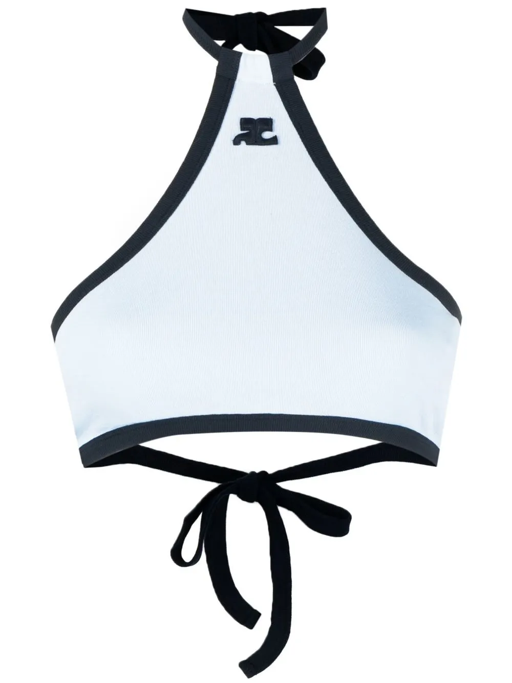 

Courrèges halterneck lace-up top - Blue
