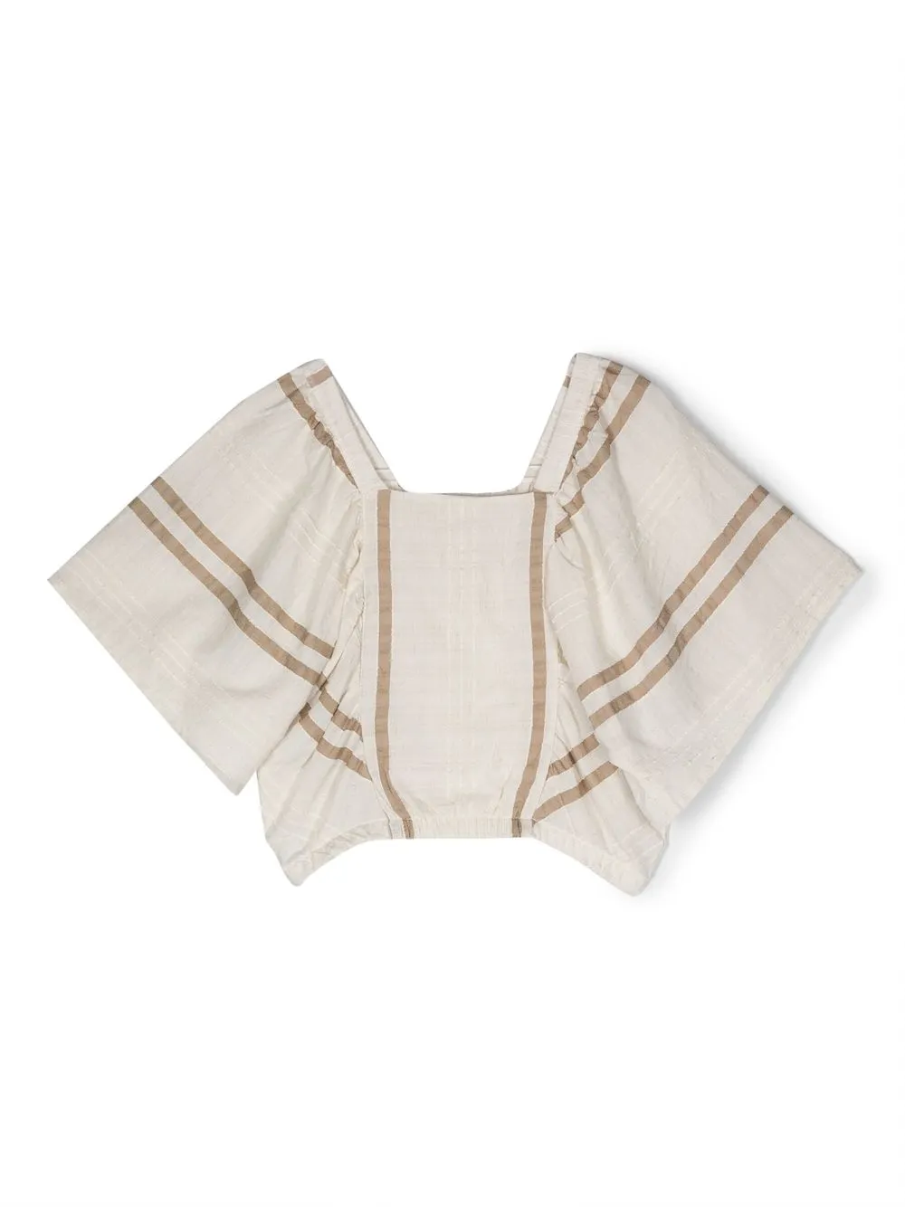 

Pinko Kids stripes-design oversized-arms top - Neutrals