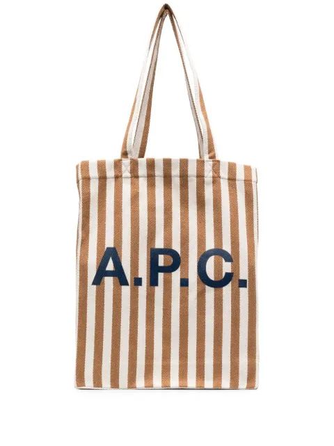 A.P.C. Bolsa tote com estampa de logo