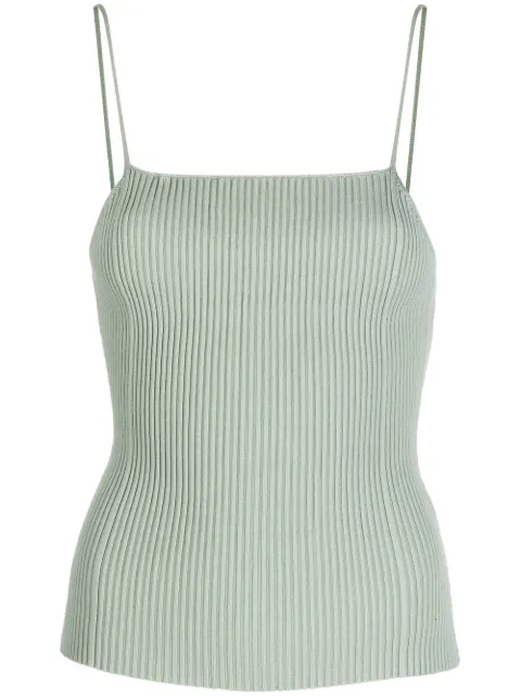 AERON ribbed-knit vest top