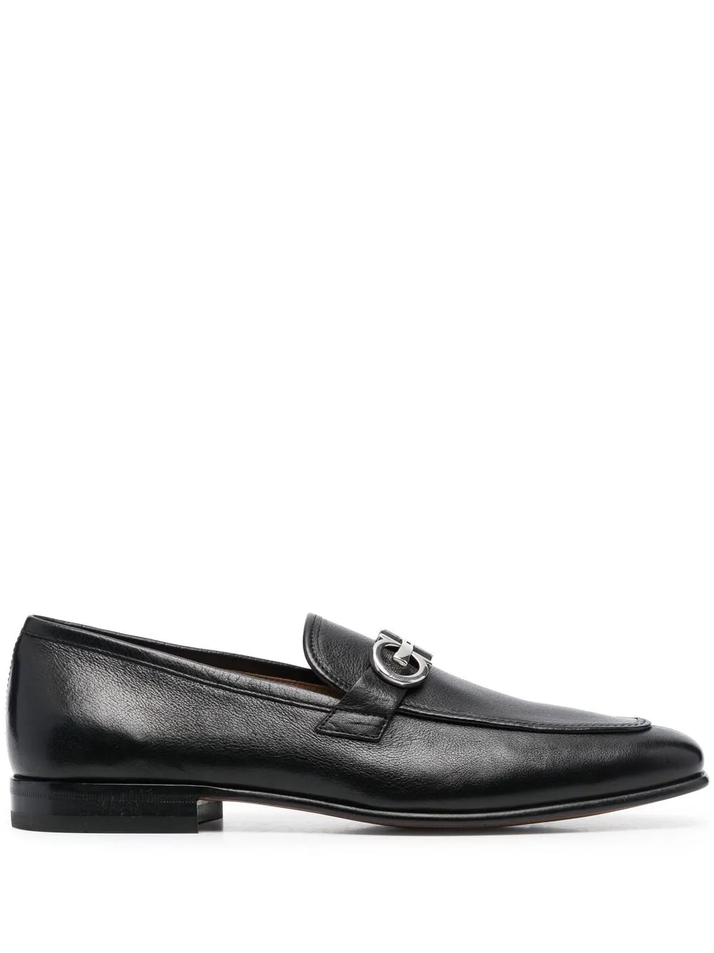 

Ferragamo Gancini leather loafers - Black