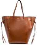 ISABEL MARANT Oskan studded tote bag - Brown