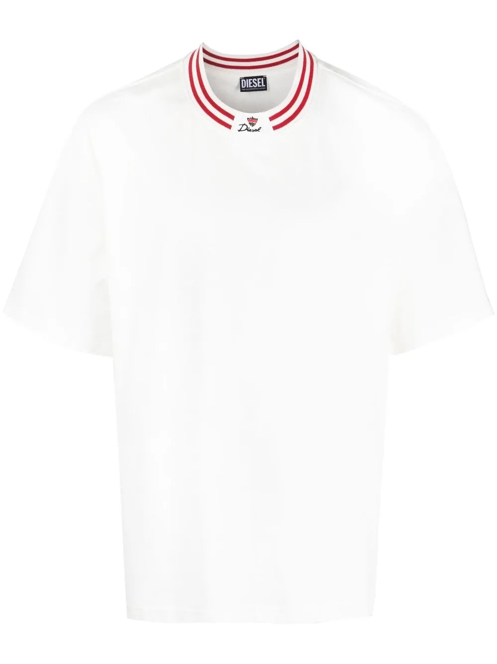 

Diesel logo-embroidered cotton T-shirt - White