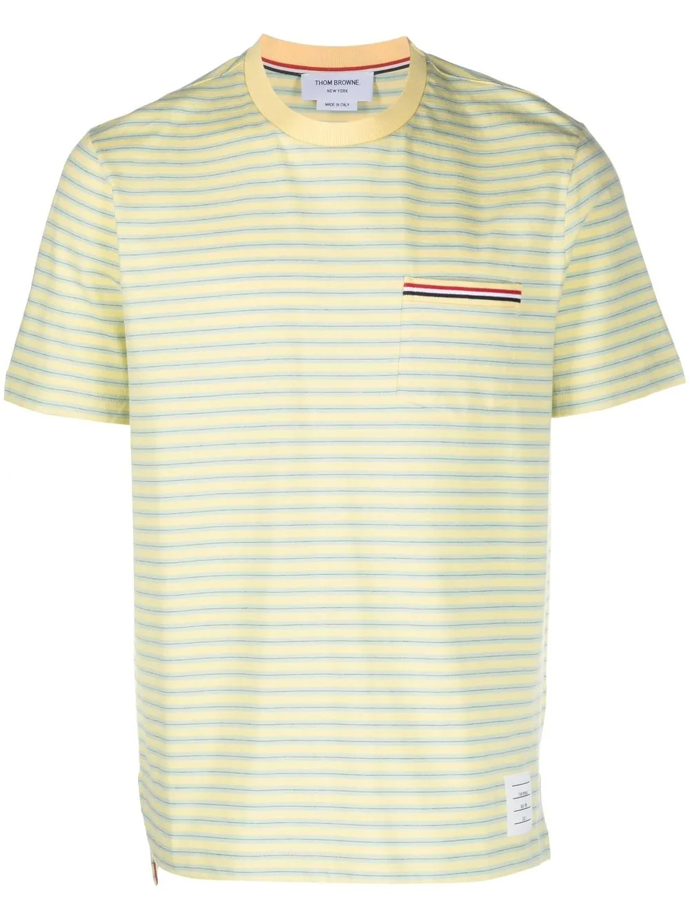 

Thom Browne striped round-neck T-shirt - Yellow