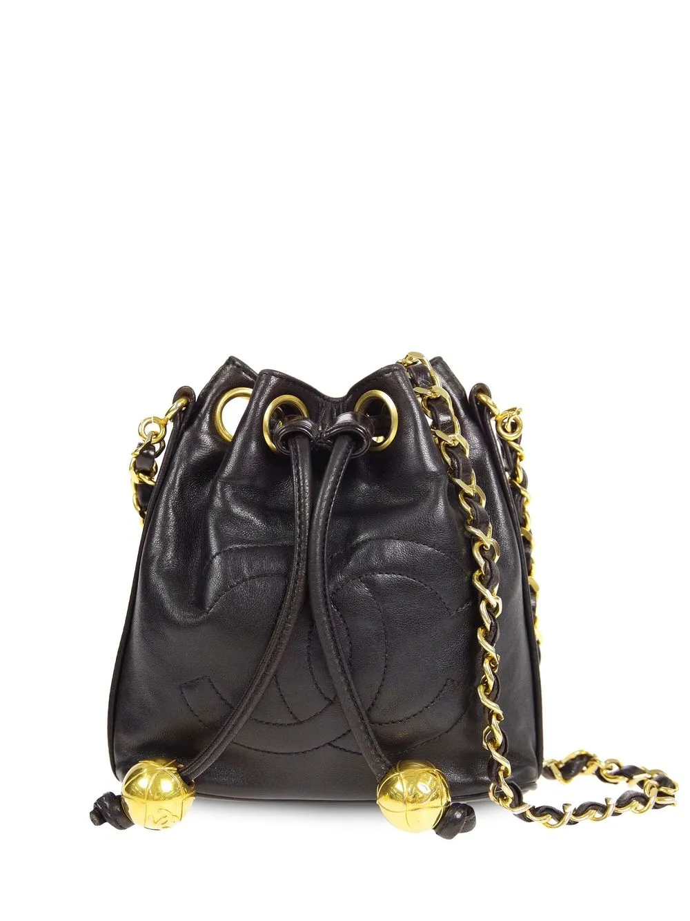

CHANEL Pre-Owned 1992 CC drawstring shoulder bag - Black