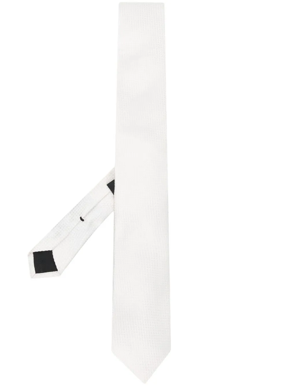 

Karl Lagerfeld corbata de seda con motivo en jacquard - Blanco