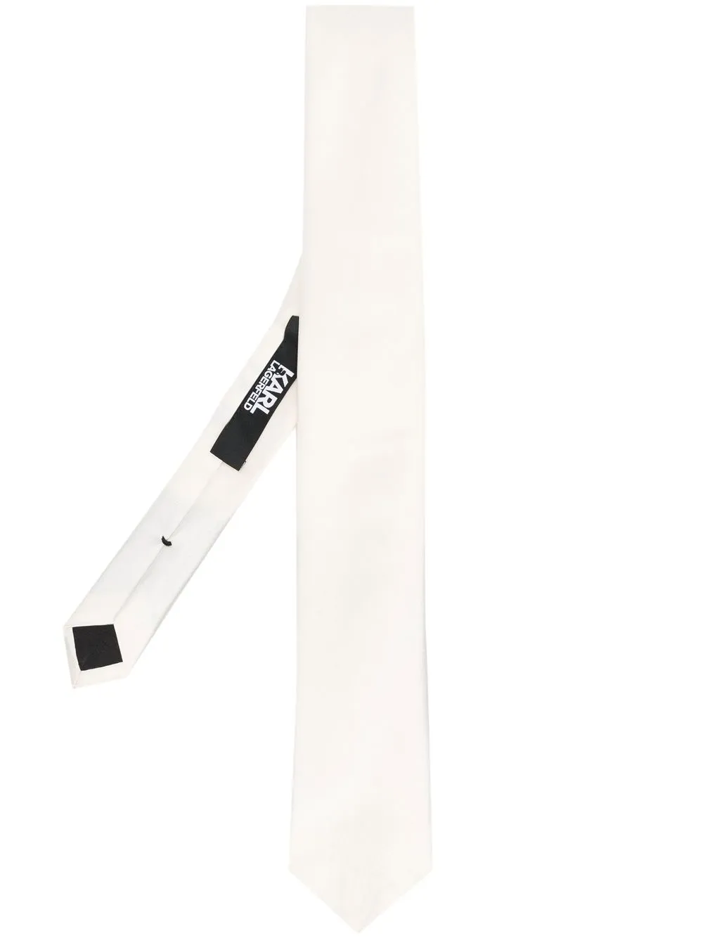 

Karl Lagerfeld pointed tip silk tie - White