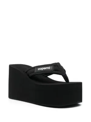 【関税込み】Coperni ブラック Flower シリコン ビーチサンダル Coperni Black Silicone Flower Flip-Flops (Coperni/サンダル