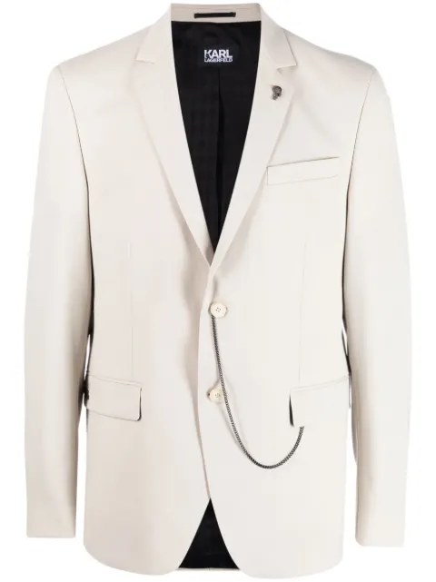 Karl Lagerfeld - Stack chain-detail single-breasted blazer
