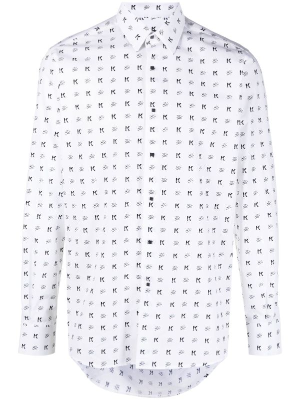 Louis Vuitton, Shirts, Printed Logo Collar Long Sleeve Tee