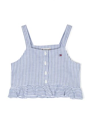 Tommy Hilfiger Junior logo-embroidered Striped Tank Top - Farfetch