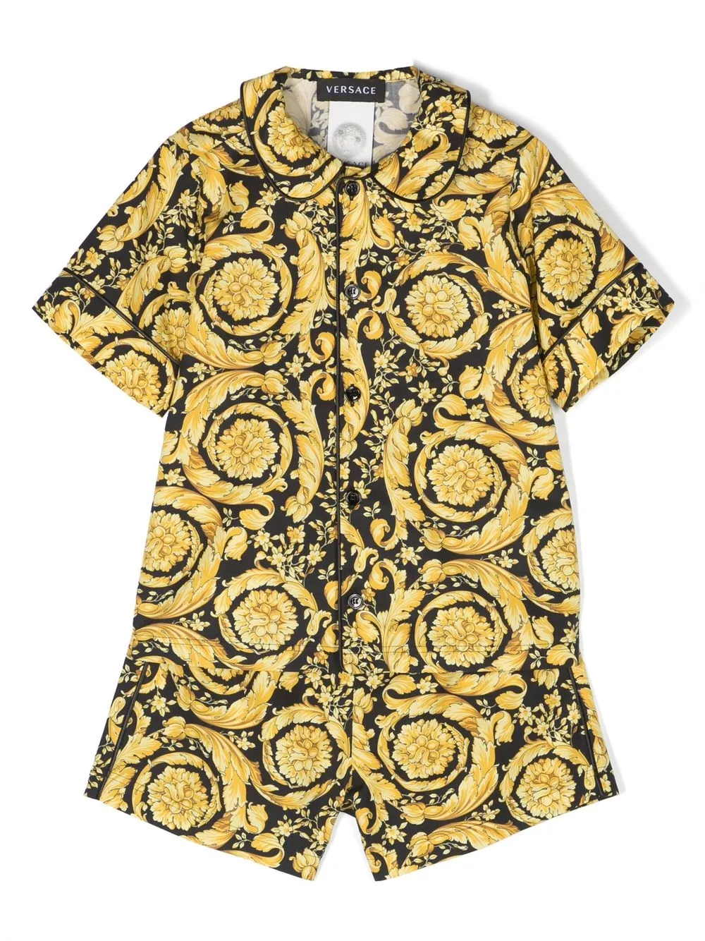 Versace Kids pyjama à imprimé Barocco - Noir Top Merken Winkel