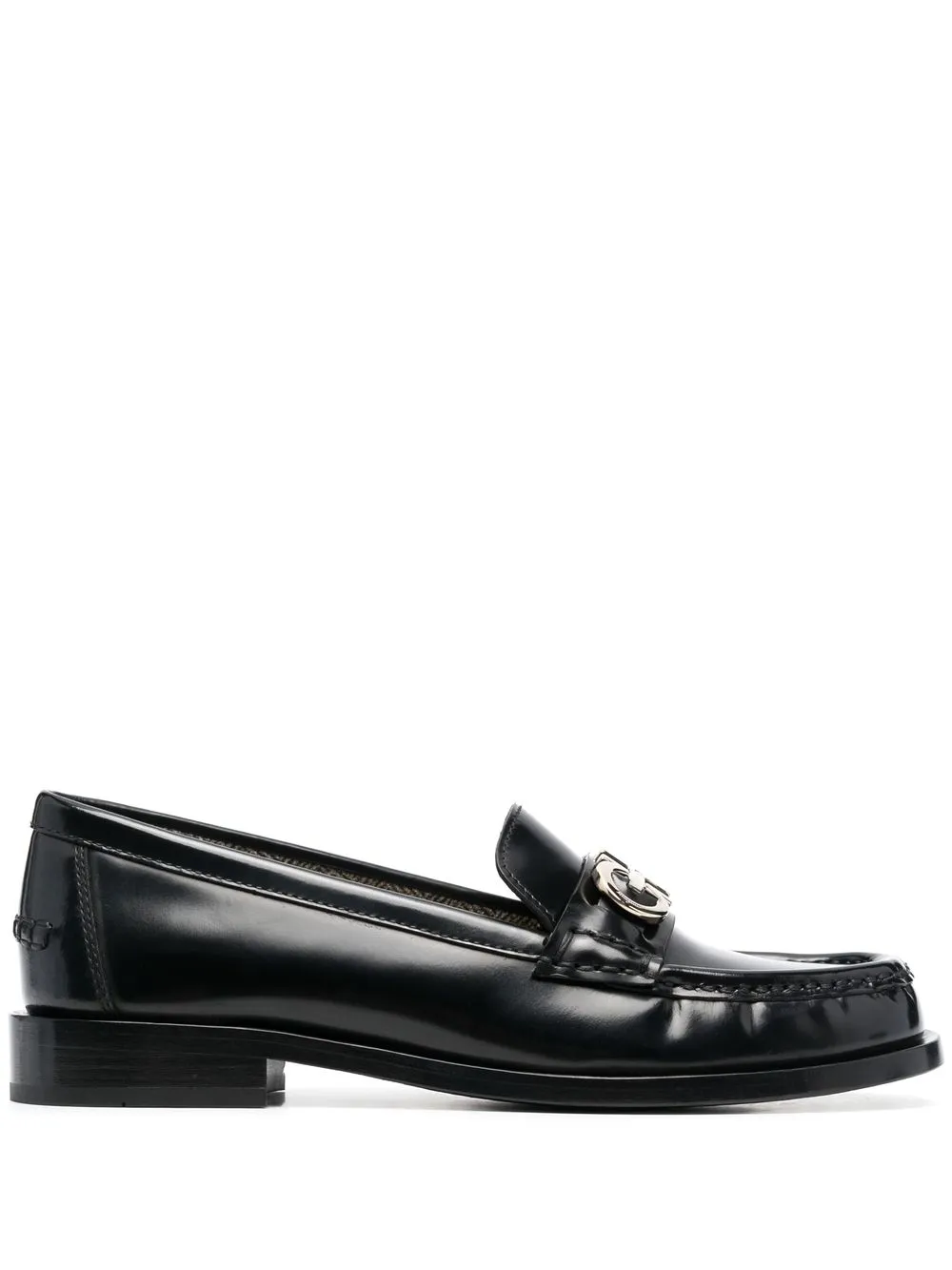 

Ferragamo Ofelia Gancini buckle leather loafers - Black