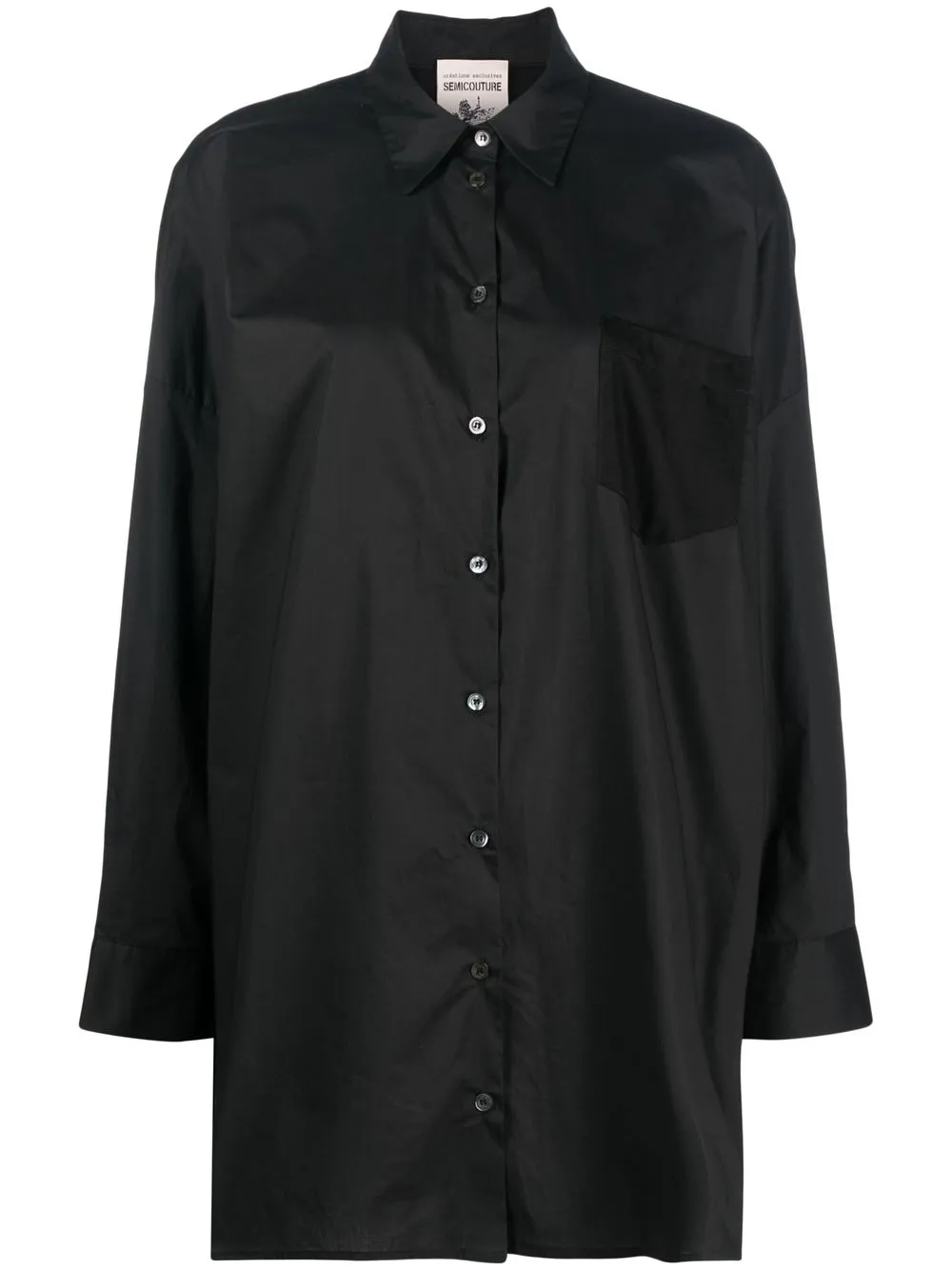 

Semicouture camisa con bolsillos - Negro