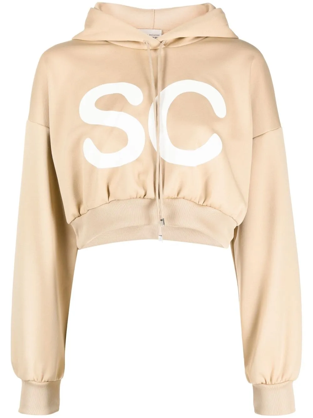 

Semicouture logo-print cropped sweatshirt - Neutrals