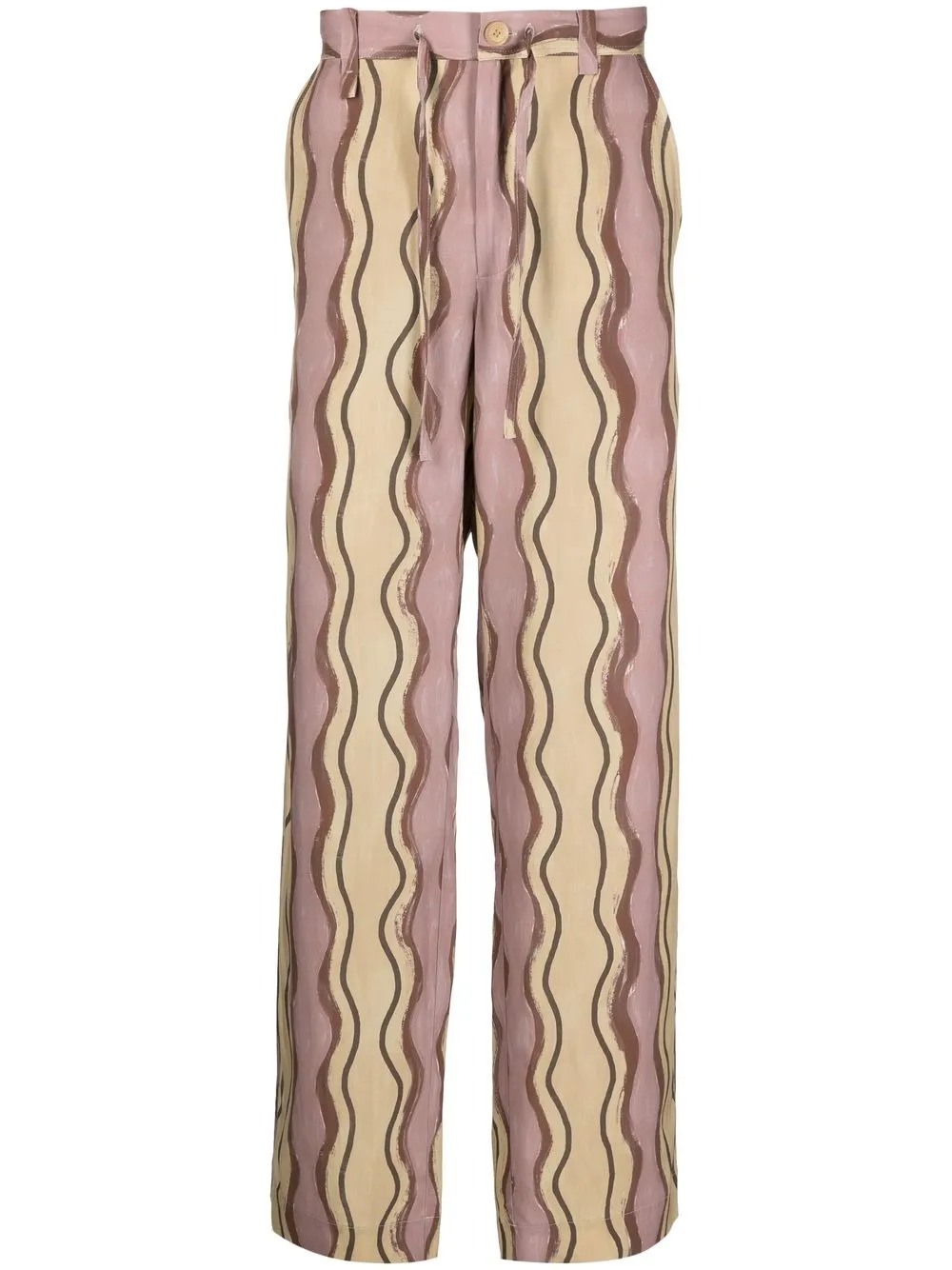 

Jacquemus Le Pantalon Meio wave-print drawstring trousers - Neutrals