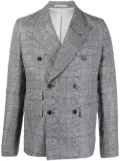 Kenzo checked double-breasted blazer - Grey