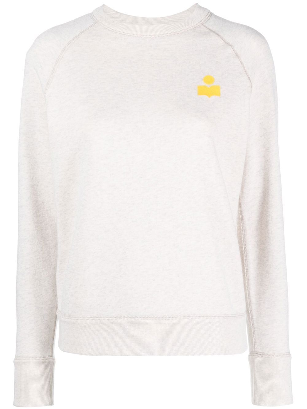 

Isabel Marant Étoile embroidered logo crew-neck sweatshirt - Neutrals