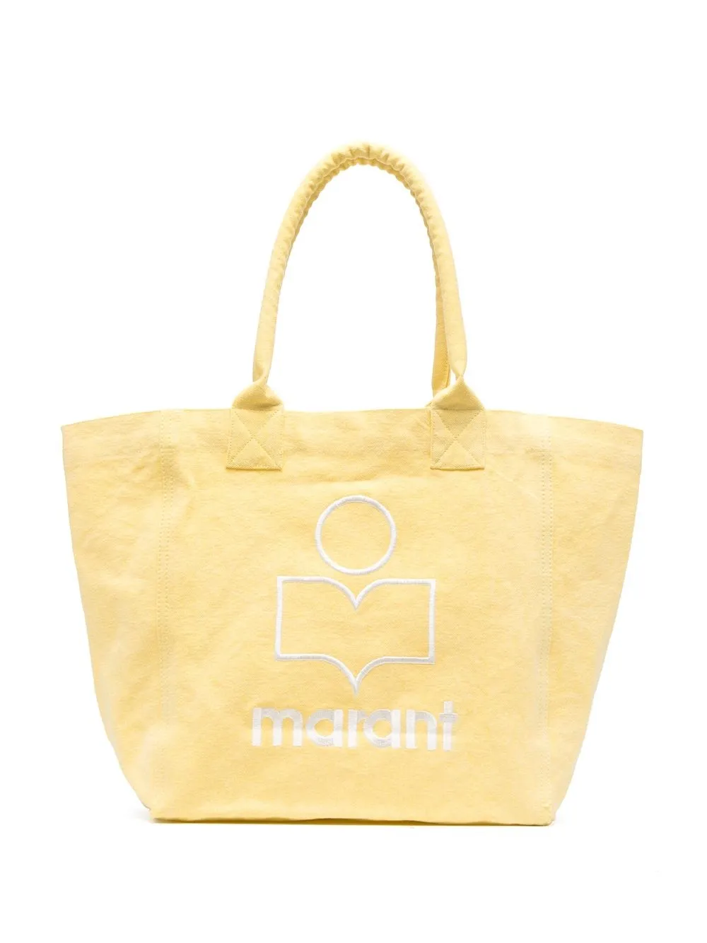 

Isabel Marant Yenky logo-embroidered tote bag - Yellow