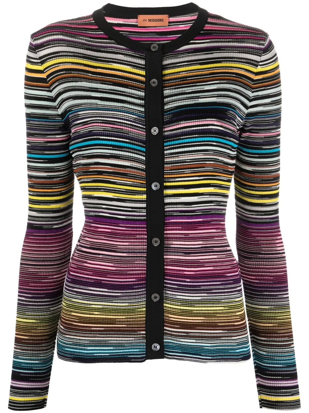 

Missoni fine-rib striped cardigan - Black