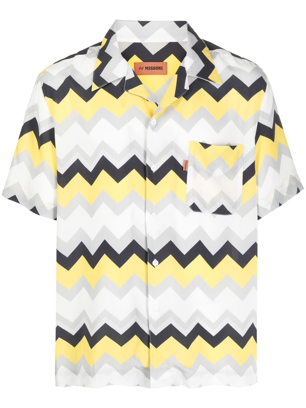 

Missoni chevron-print short-sleeve shirt - Grey