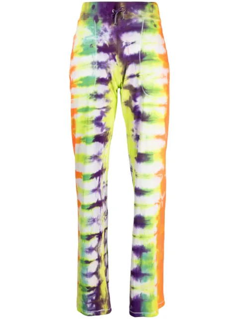 tie-dye print track pants