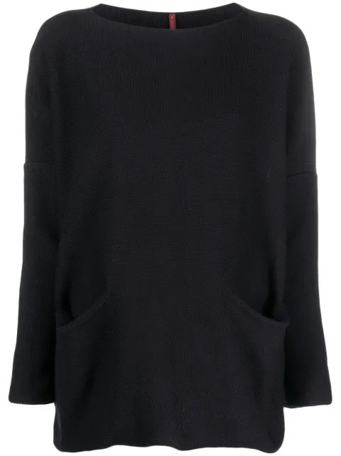 Daniela Gregis open pocket boat neck jumper