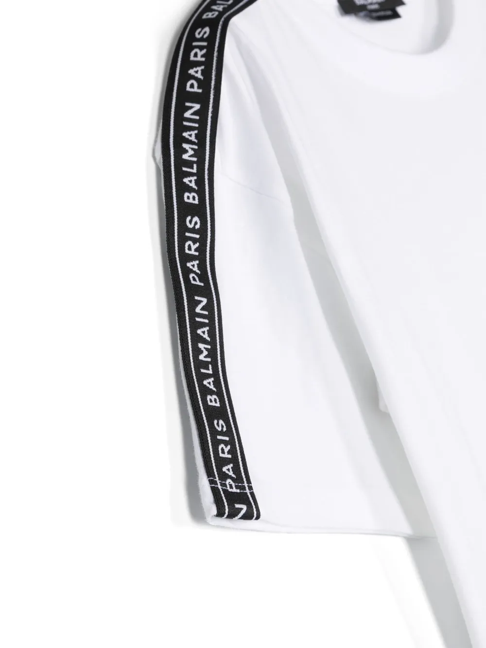 Shop Balmain Logo-print Cotton T-shirt In White