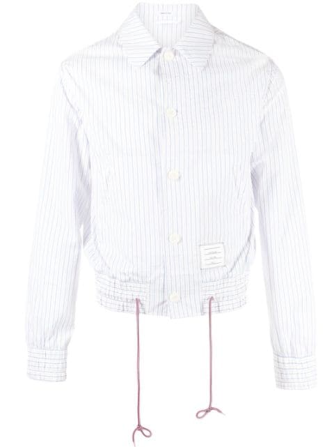 Thom Browne striped seersucker shirt jacket