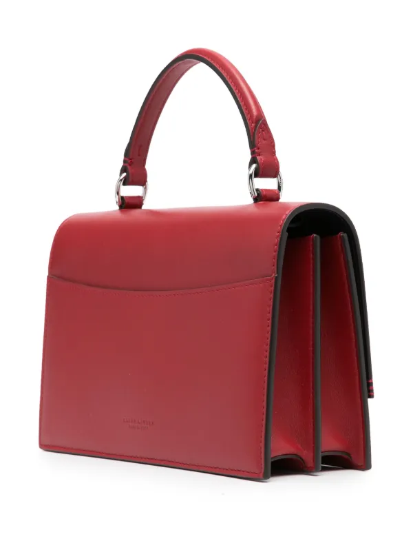 Ralph Lauren Collection logo plaque Leather Tote Bag Red FARFETCH TR