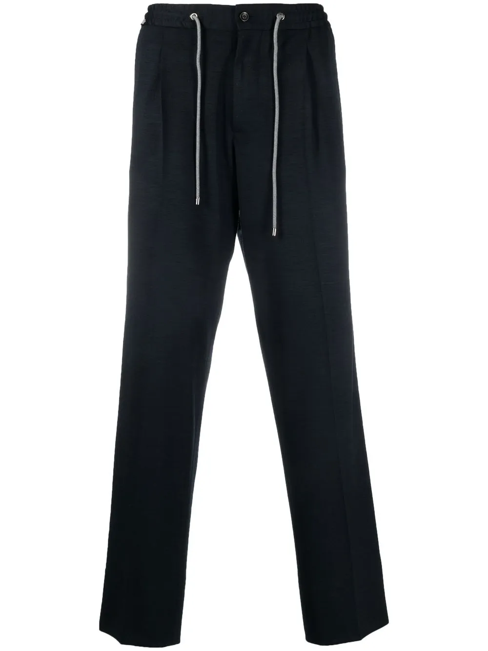 

Corneliani pressed-crease drawstring trousers - Blue