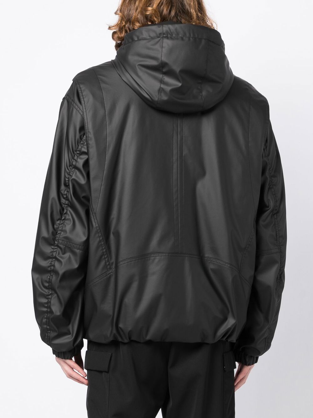 Shop Songzio Volume Cocoon Hooded Jacket In Black
