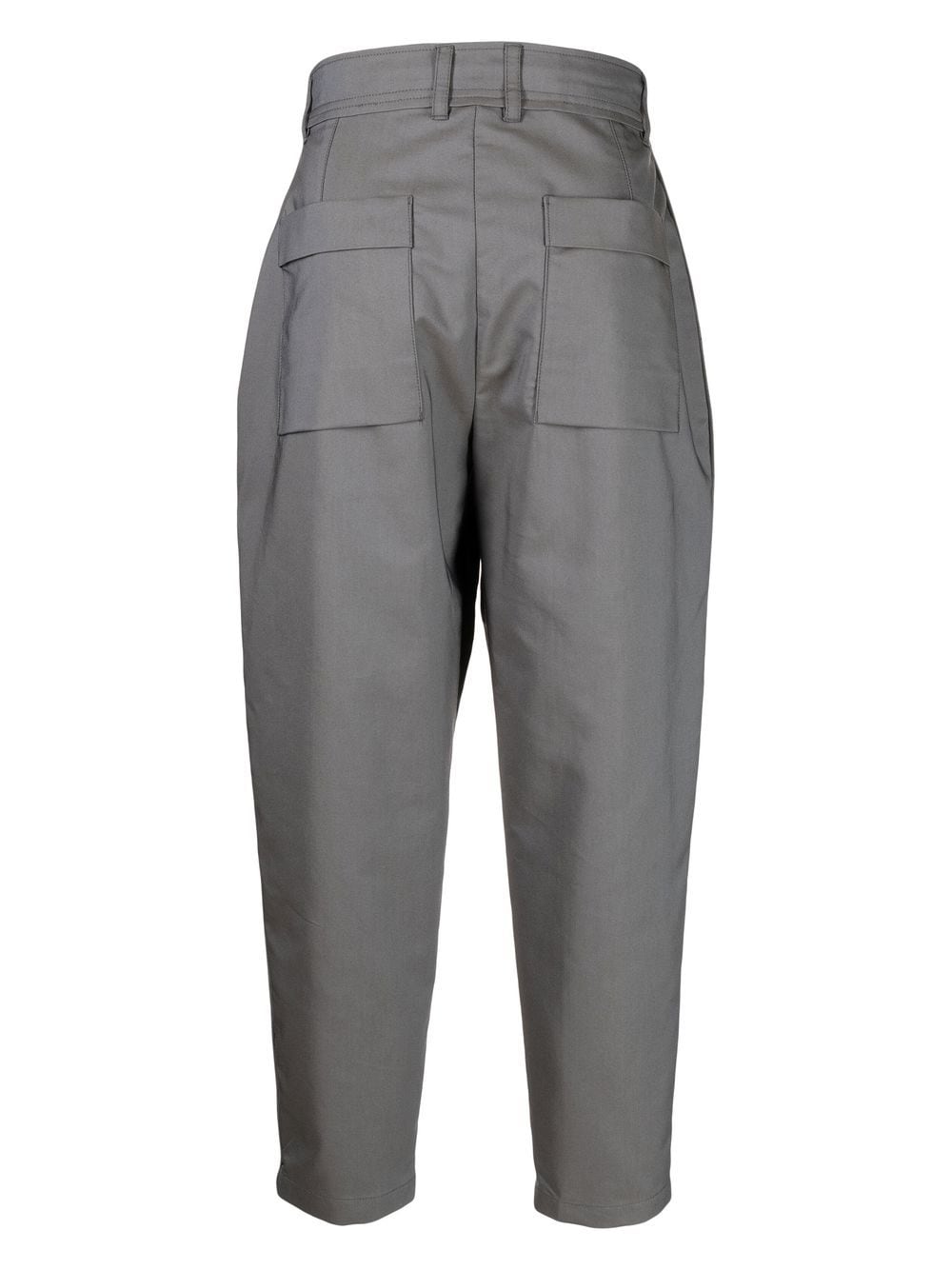 Shop Songzio Mid-rise Pleated Trousers In Grey