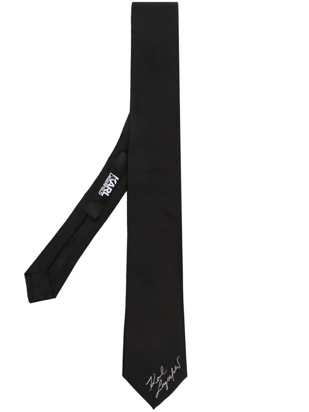 

Karl Lagerfeld faille silk tie - Black