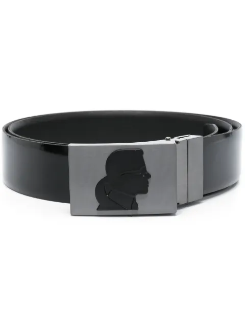 Karl Lagerfeld - logo-embellished reversible leather belt
