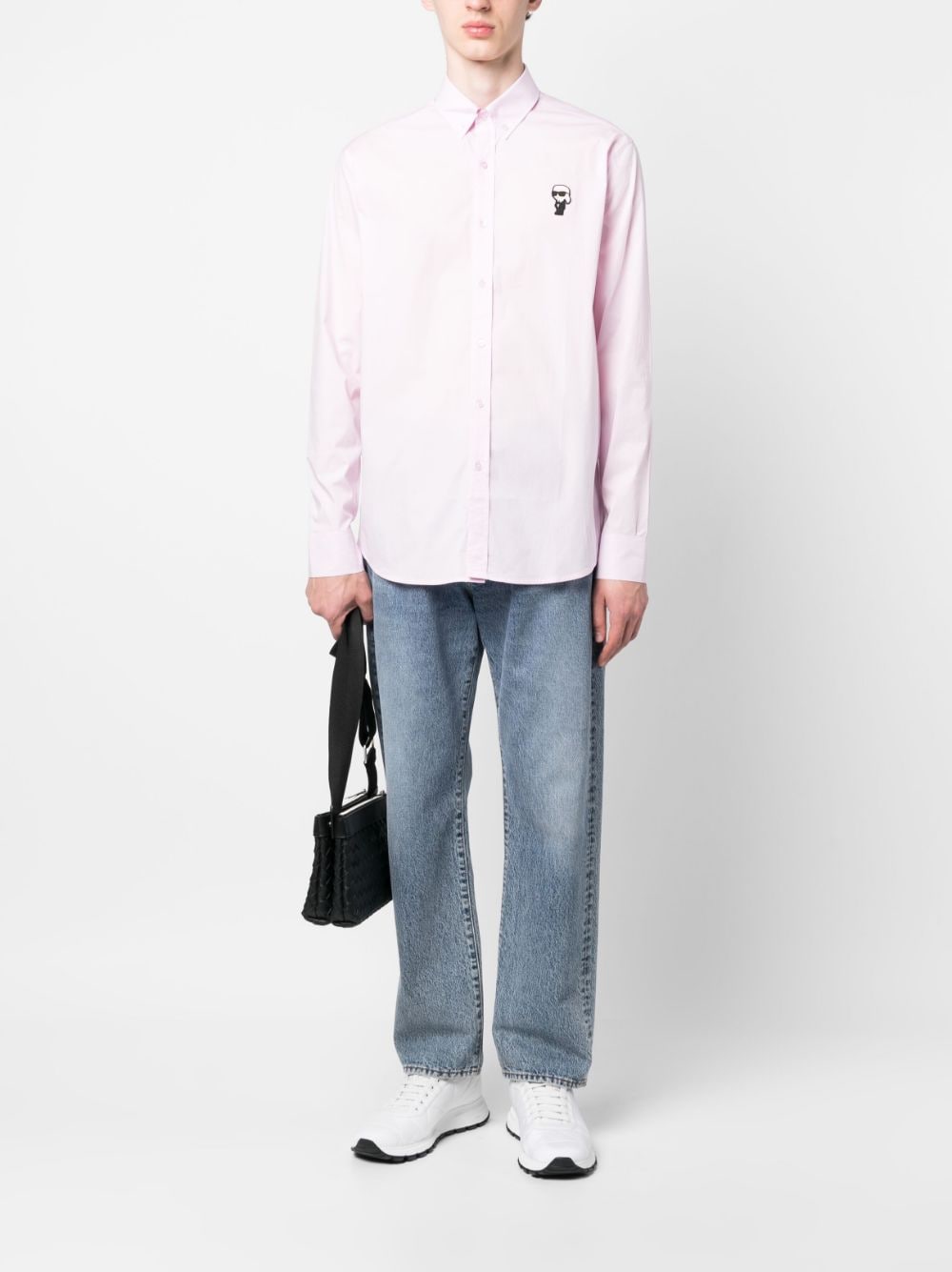 Karl Lagerfeld Overhemd met logoprint - Roze