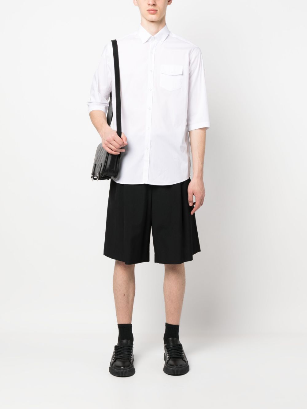 Karl Lagerfeld Overhemd met klepzak - Wit