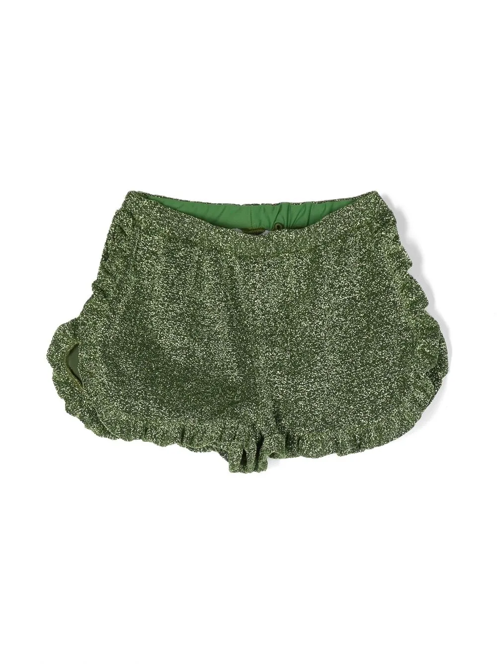 

Oseree Kids glittered elasticated-waist shorts - Green